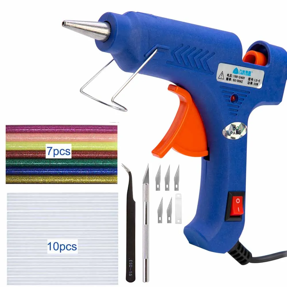 

20W Glue Gun Household Hot Melt Glue Gun High Viscosity Strong Glue Stick Hot Melt Glue Stick Glue Hot Melt Gun