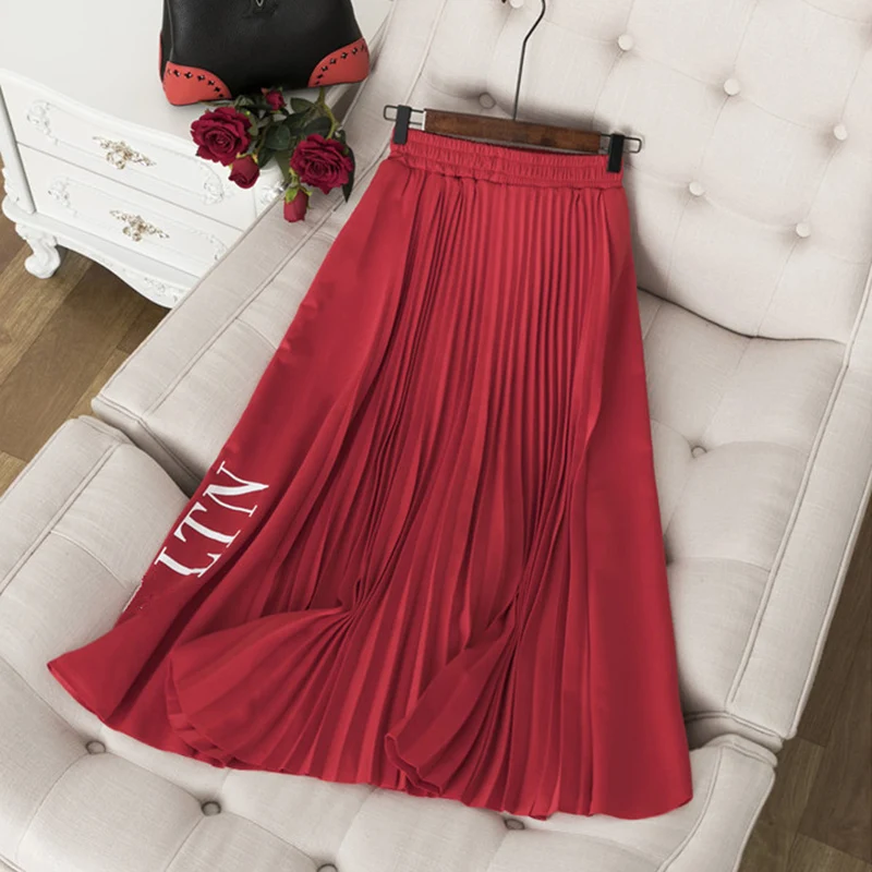 Весенняя и Осенняя модная повседневная женская юбка 2020 новая плиссированная с