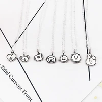 kpop bangtan boys signature pendant necklace with sweater chain signature accessory necklace