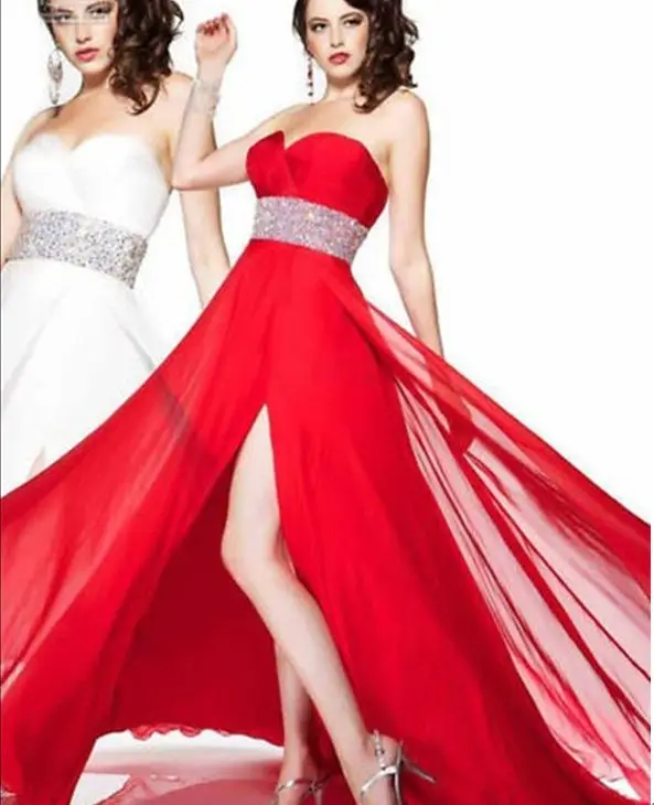 

free shipping 2018 vestido de festa vestido longo sweetheart beading chiffon custom open leg sexy Party gown bridesmaid dresses