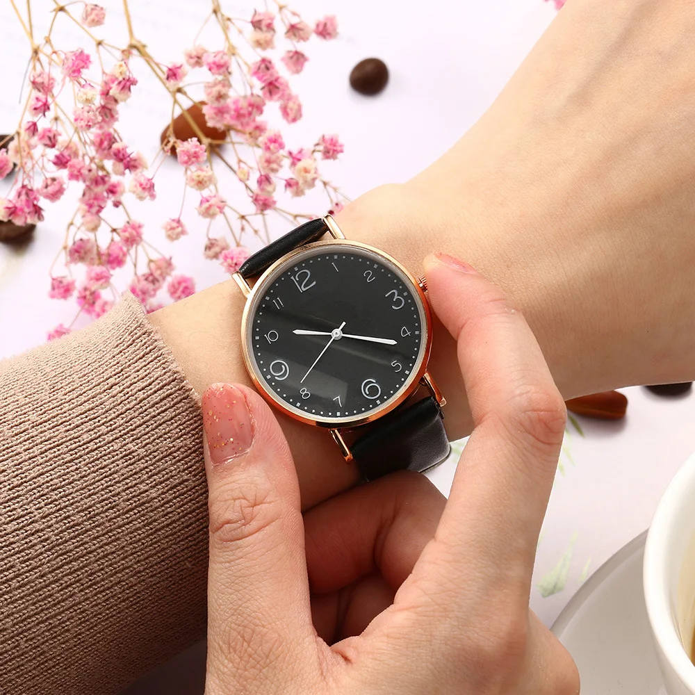 Top Style Fashion Women Watches Luxury Leather Band Analog Quartz WristWatches Golden Watch Black Dress Reloj Clocks часы | Наручные