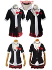 Костюм для косплея из аниме джунко эношима Danganronpa, форма JK, рабочая одежда для кафе, короткая юбка, галстук-бабочка, платья на Хэллоуин