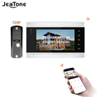 Умный видеодомофон Jeatone, 720P, экран 7 дюймов, Wi-Fi, водонепроницаемая камера AHD со звонком, поддержка удаленной разблокировки