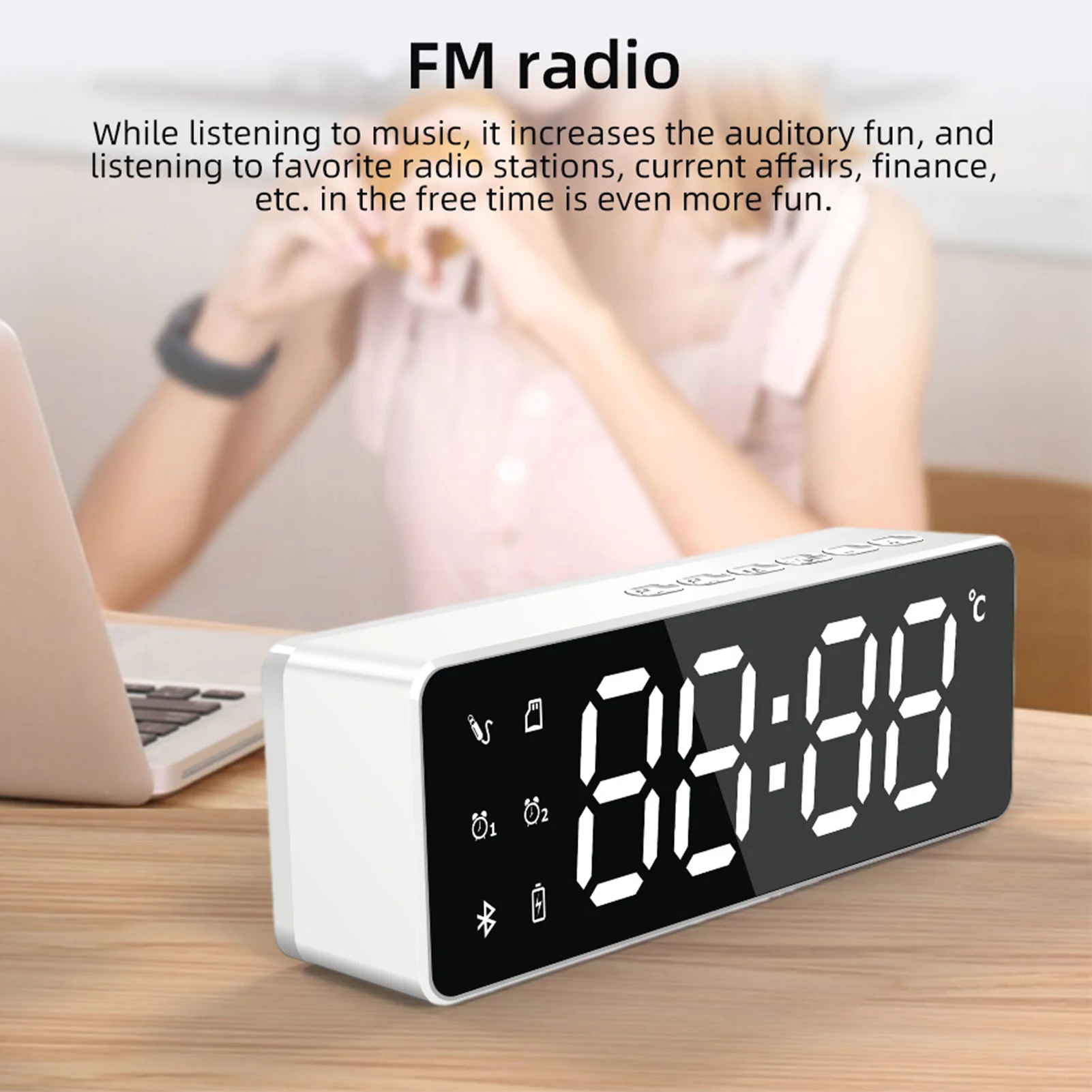 Wireless Bluetooth Speaker Desktop Subwoofer Music Player Home Decoration Gift For Student | Дом и сад