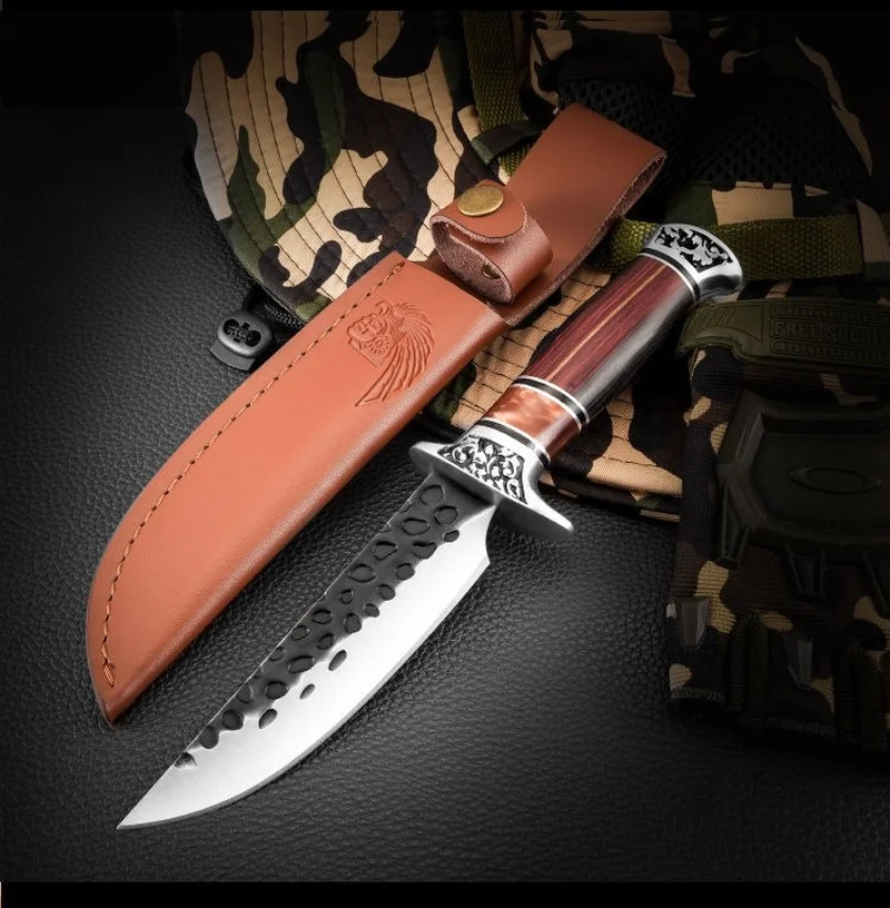 

Outdoor Knife Damascus High Hardness Sharp Self-defense Multifunctional Military Field Climbing EDC Survival Knife Portable