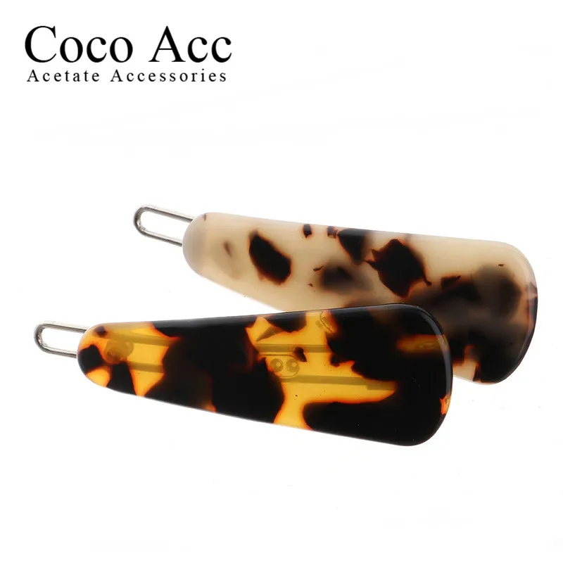 high end Korea Japan 2020 New fashion teardrop shaped hair side clamp snap clips hairpin accessories for women girls |