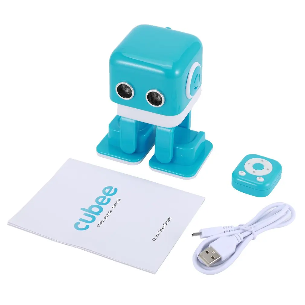 WLtoys Cubee F9 Интеллектуальный мини робот ходьба музыка танцевальный свет детская игрушка Программирование приложение дистанционное управление препятствия авои танец