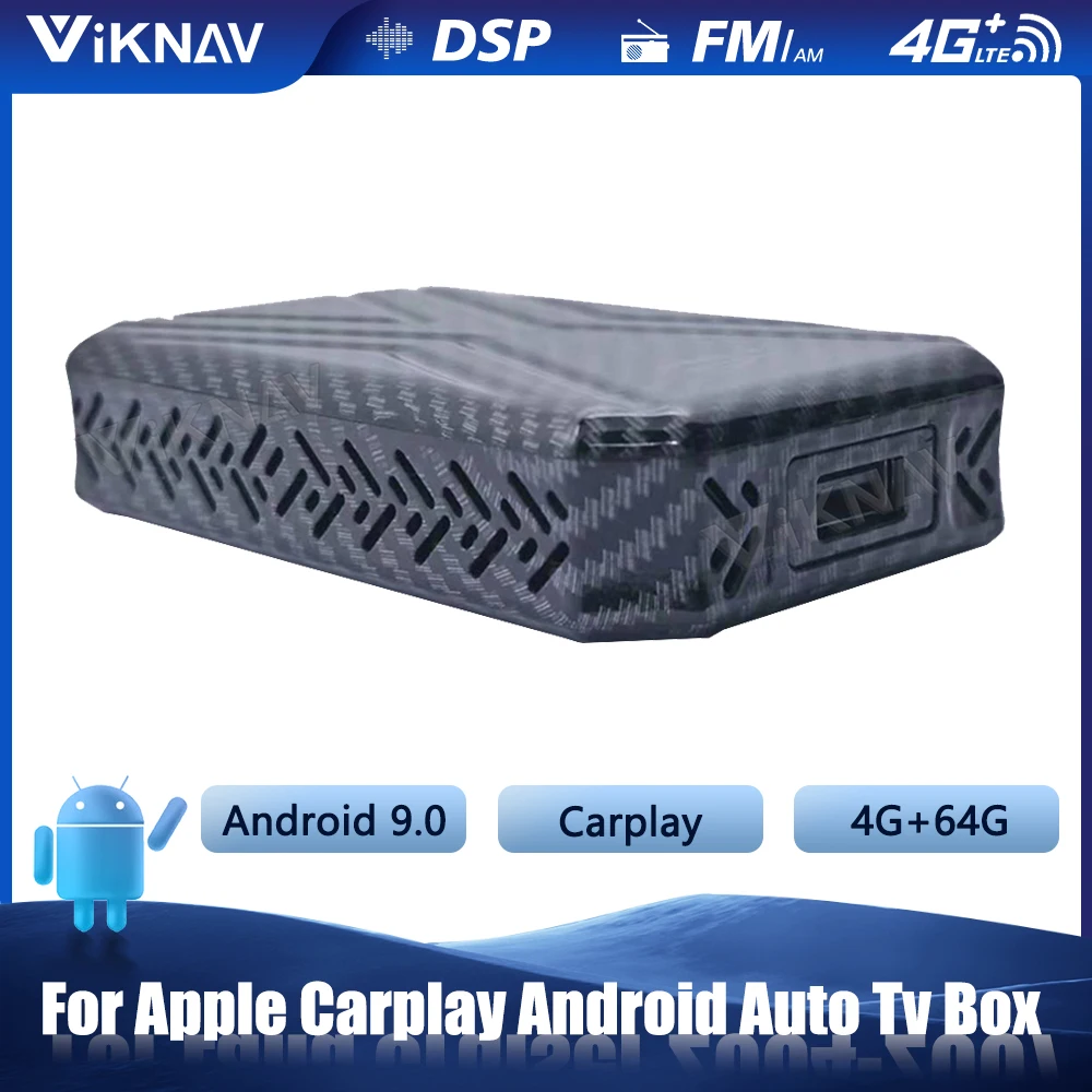 구매 Carplay Ai Box 안드로이드 9.0 차량용 멀티미디어 플레이어 Apple Carplay Android Auto Tv Box 용 새 버전 4 + 64G 무선 미러 링크