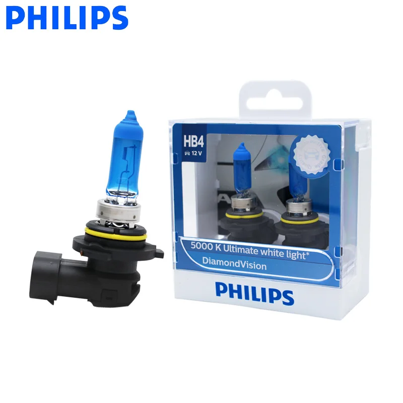 Philips Diamond Vision H1 H4 H7 H8 H11 HB3 HB4 9003 9005 9006 12 в 5000K автомобильный галогенный головной