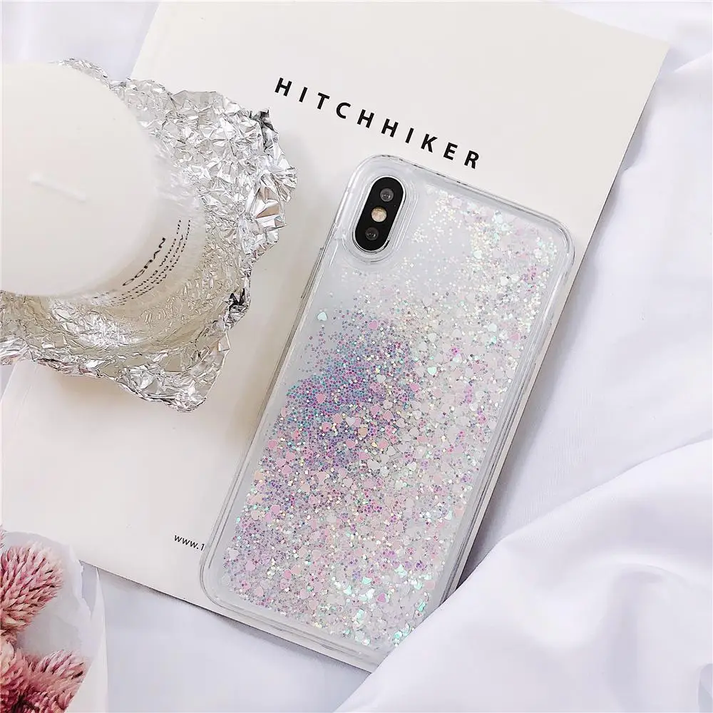 Liquid Glitter Case Soft Silicone Water Cover for Huawei P40 P30 P20 Pro P9 P8 Lite 2017 P Smart Plus 2019 P Smart Z S 2020 2021