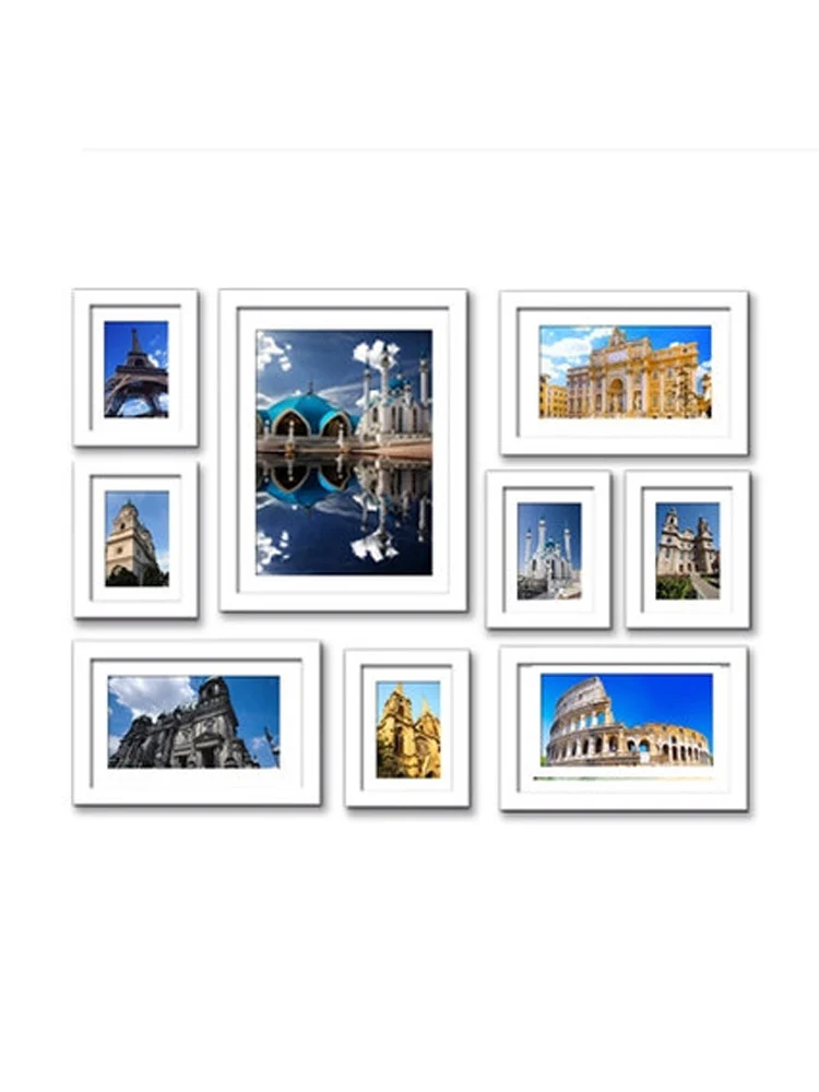 Набор черно-белых фоторамок с карточкой деревянный свадебный альбом для