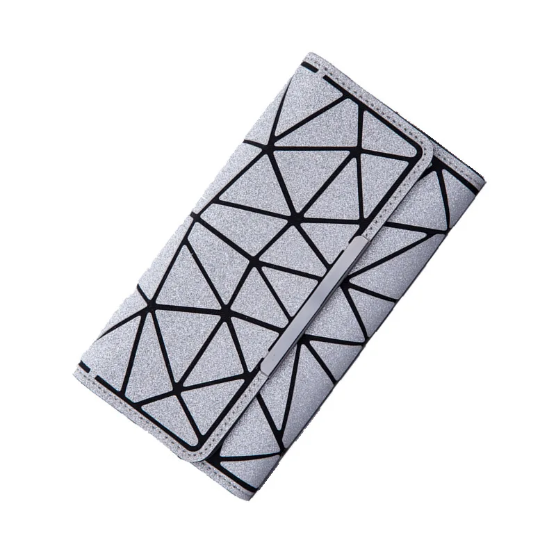 

Women's Wallet Long 2019 New Style Fashion Korean-Style Rhombus Collection Clutch Fashion Tri-Fold Leather Wallet