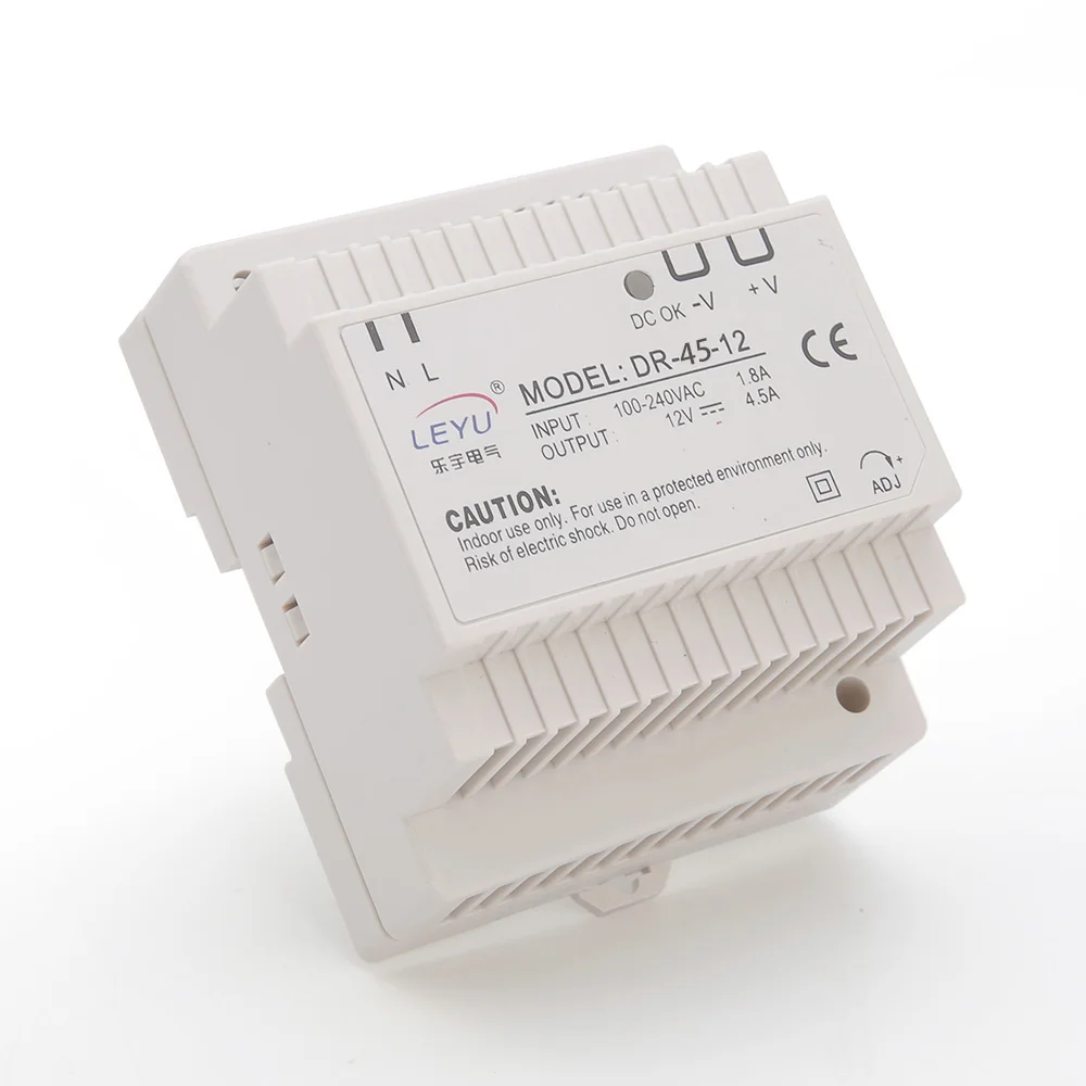 45 Вт 12 В Одиночная группа выходной импульсный источник питания din рейка|switch