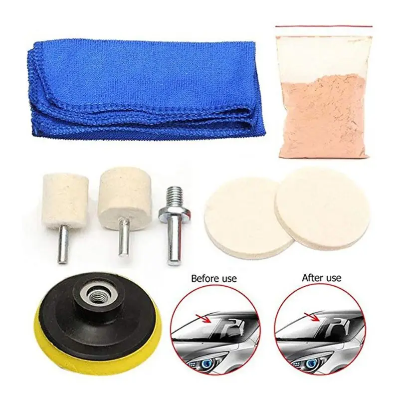 

Universal Car Glass Polishing Kit Windscreen Scratch Repair Auto Restore Tool Glass Polishing Solution