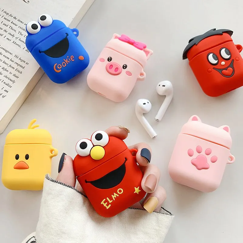 Дональд Дак беспроводные Bluetooth наушники с крюком чехол для Airpods силиконовый защитный чехол для Airpods Микки сердце мультфильм
