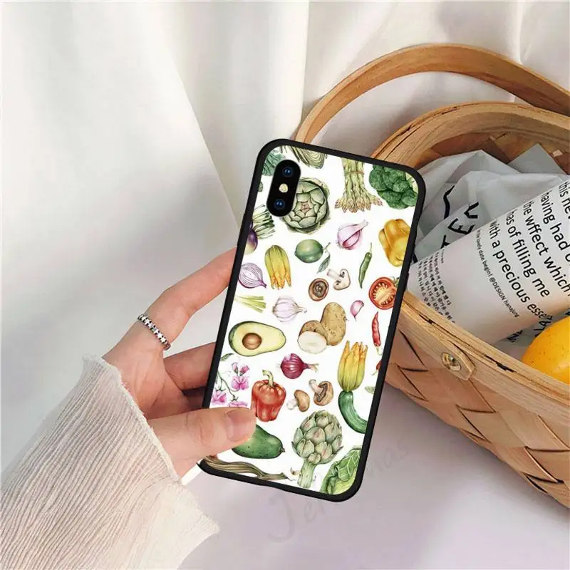 

Food Vegan Vegetables Veggies Phone Case for iPhone 11 12 mini pro XS MAX 8 7 6 6S Plus X 5S SE 2020 XR