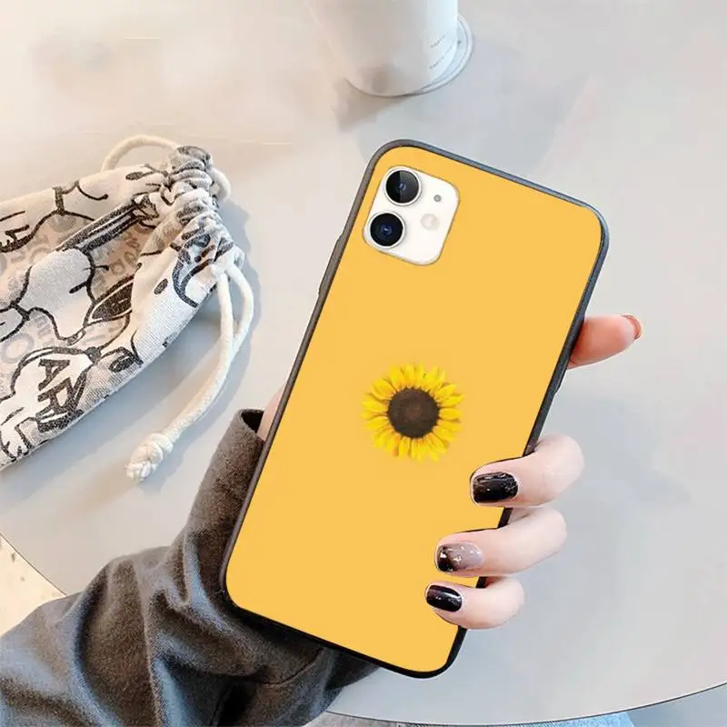 

Sunflower Art Aesthetic Phone Case for iPhone 11 12 pro XS MAX 8 7 6 6S Plus X 5S SE 2020 XR mini