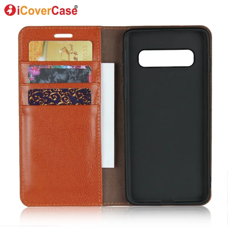 

Luxury Genuine Leather Wallet For Samsung Galaxy S10 S10e S10 Plus S10+ Case Cover Flip Coque Funda Capa Mobile Phone Accessory