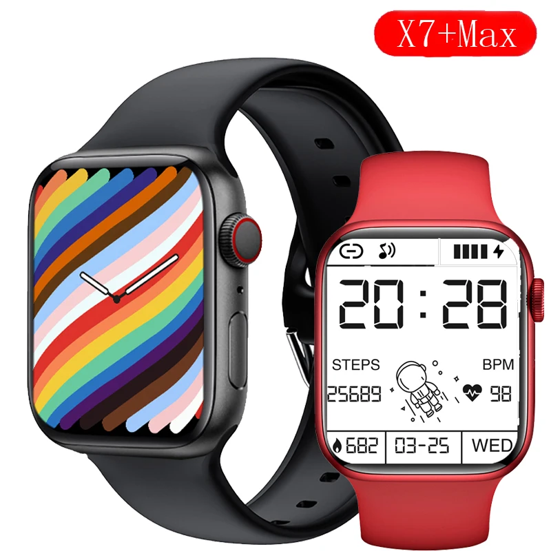 

2022 Original X7 Max Smart Watch 1.75" Custom Dia BT Call Sports Sleep Monitor Heart Rate Men Woman IWO 14 Series 7 Smartwatch