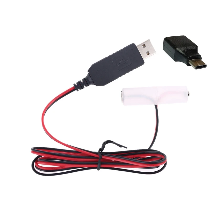 Блок питания LR6 AA USB или Type C может заменить 1 4 батарейки на Рождество радио игрушку