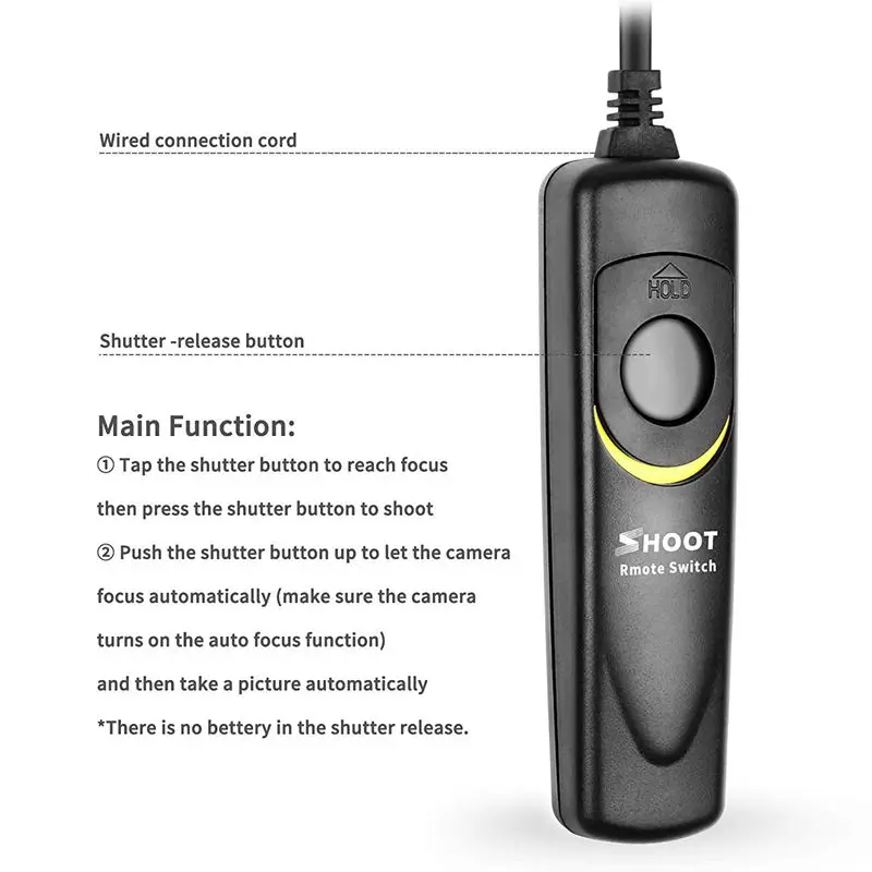 Съемка MC-DC2 дистанционный спуск для спуска затвора шнура Nikon D90 D600 D3200 D3300 D5000 D5100 D5200