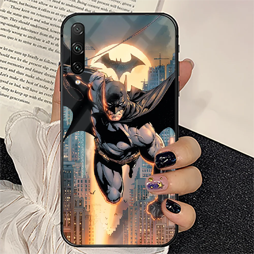 

Superhero Batmans Phone Tempered Glass Case Cover For huawei honor 7 8 9 10 20 A X S lite i pro Back Painting