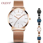 OLEVS женские часы, элегантные брендовые Роскошные Кварцевые часы от известного бренда, женские часы из стальной сетки, ультра тонкие часы для дам, подарок матери
