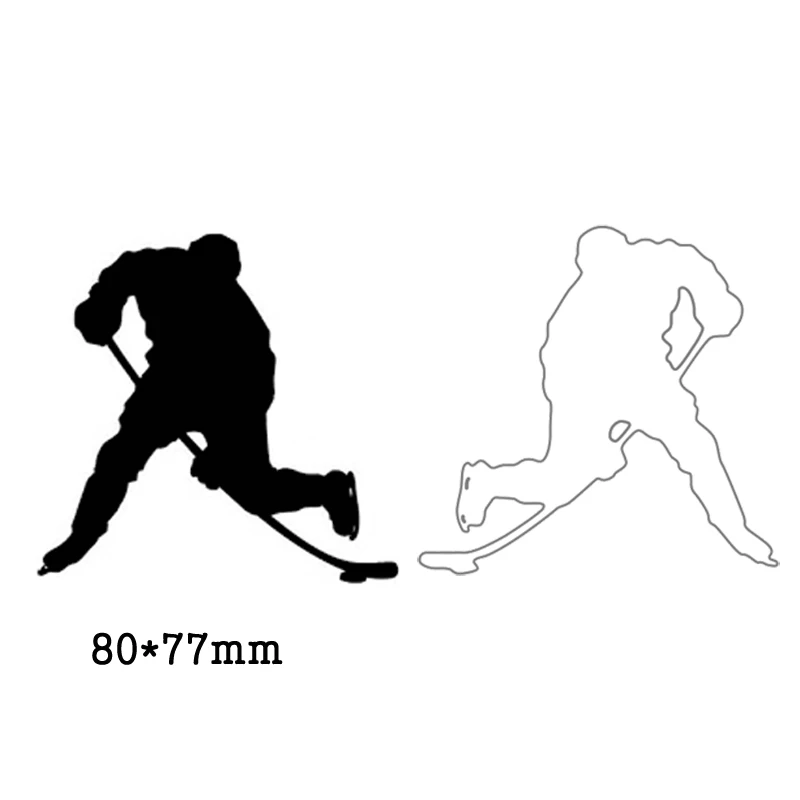 Металлические высечки поделки трафарет для мужчин Хоккей с шайбой стальные