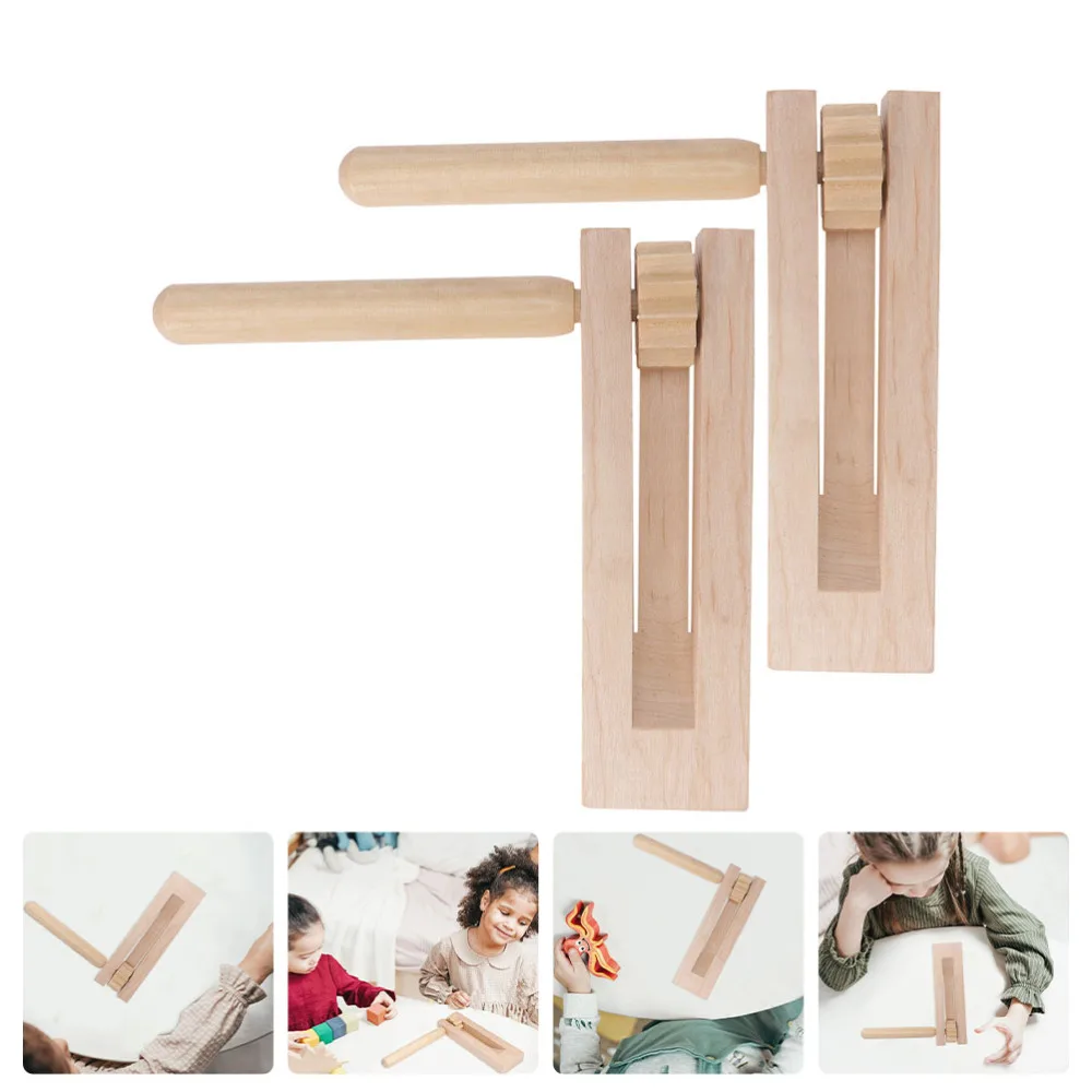 

2Pcs Wooden Ratchet Noise Maker Traditional Matraca for Parties