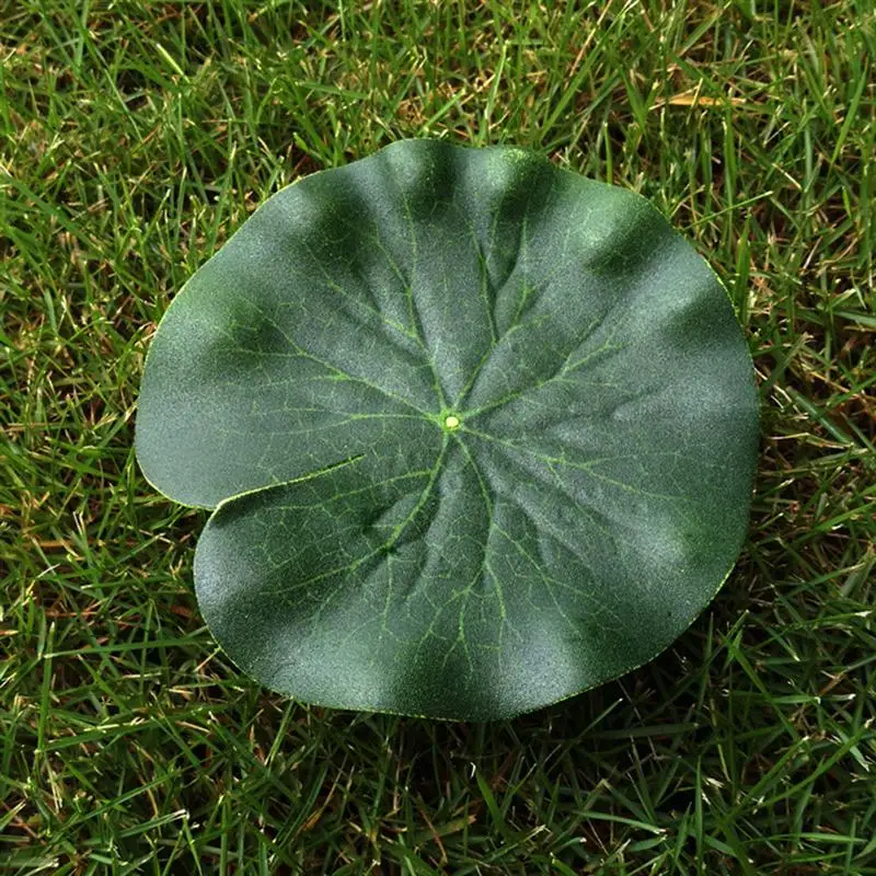 

CN 5pcs Artificial Floating Water Lily EVA Lotus Flower Pond Decor 10cm Artificial Lotus Pond Tank Plant Ornament Home Garden