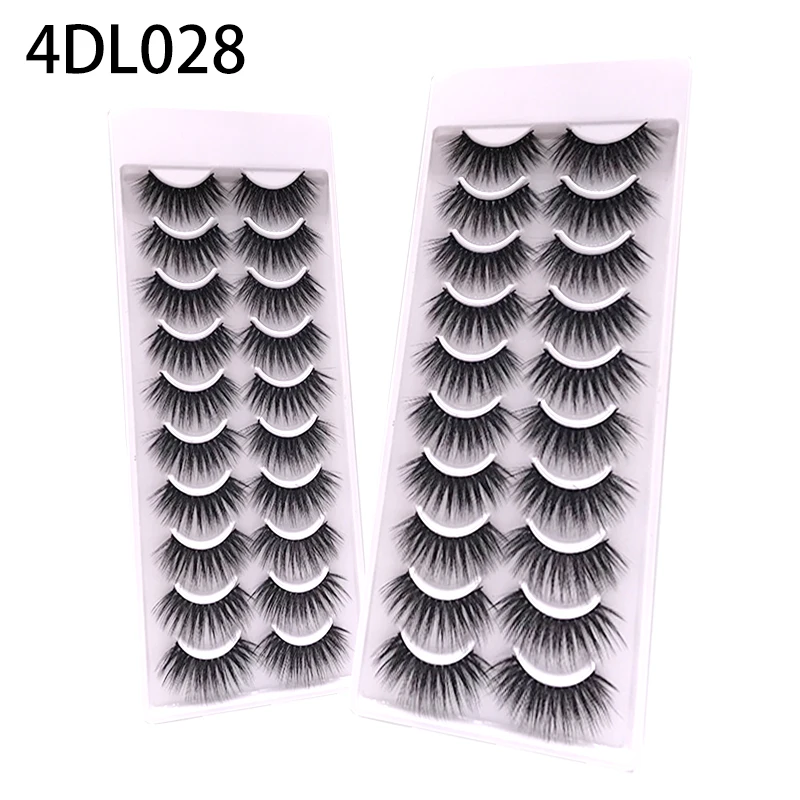 

10Pairs 3D Faux Cils False Eyelashes Faux Mink Hair Handmade Fluffy Wispy Natural Long maquillaje Lashes Extension Makeup Tools