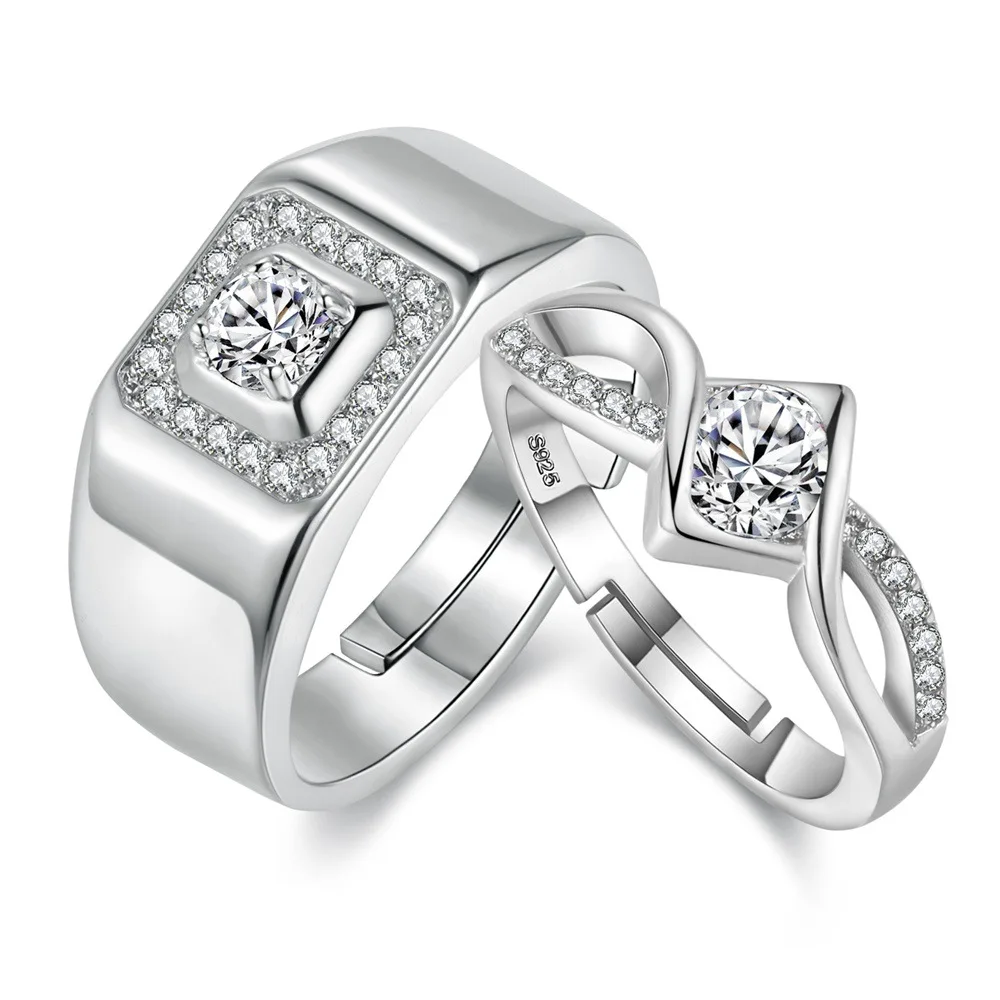 1 пара регулируемое кольцо на палец для мужчин и женщин