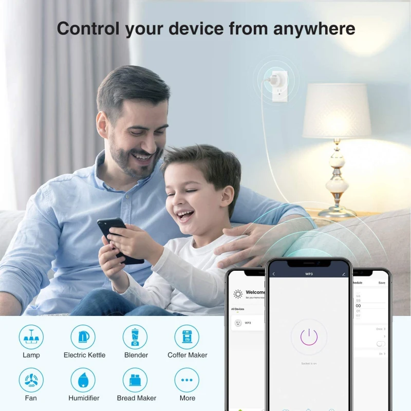 

Smart Plug WiFi Outlet US Mini Socket Gosund Smart life App Remote Control Work with Alexa and Google Home No Hub Required