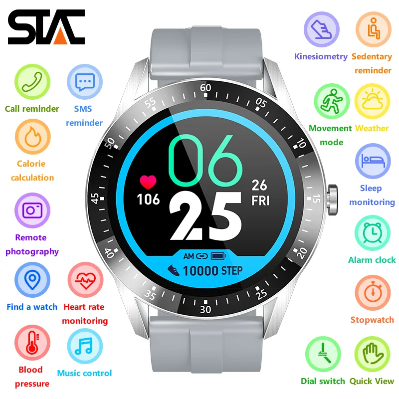 

Спортивные Смарт-часы S11 с измерением пульса, Bluetooth 5,0, IP67