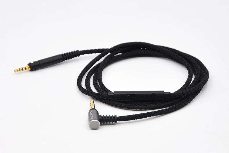 Черный Сменный нейлоновый аудиокабель для студийных наушников KRK KNS8400 KNS6400 AKG K361 |