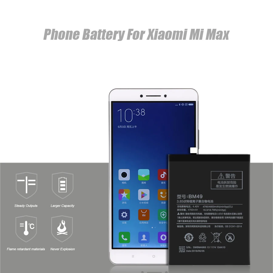 100% новый PINZHENG BM49 Мобильный телефон батарея для Xiaomi Mi Max Mimax реальная емкость