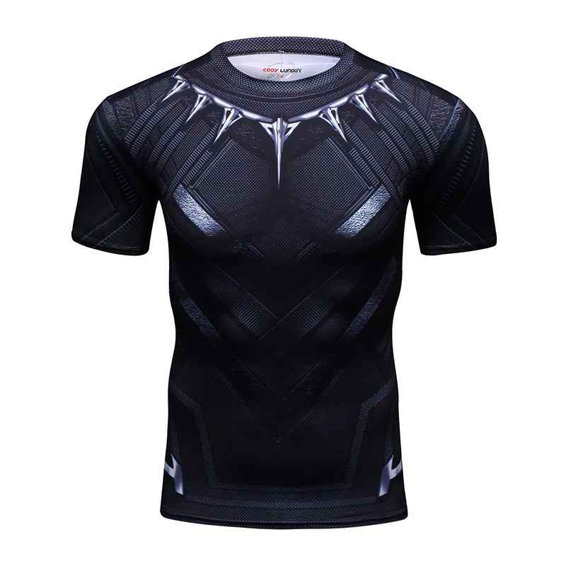 

Поставщик компрессионной одежды, футболки с 3D-принтом черной Пантеры для спортзала