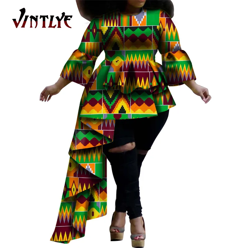 В африканском стиле Топ для женщин 100% Воск Принт ткани размера плюс сексуальная