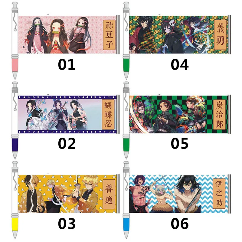 1 шт. гелевая ручка с рисунком из аниме Демон убийца: Kimetsu без Yaiba черный 0 5