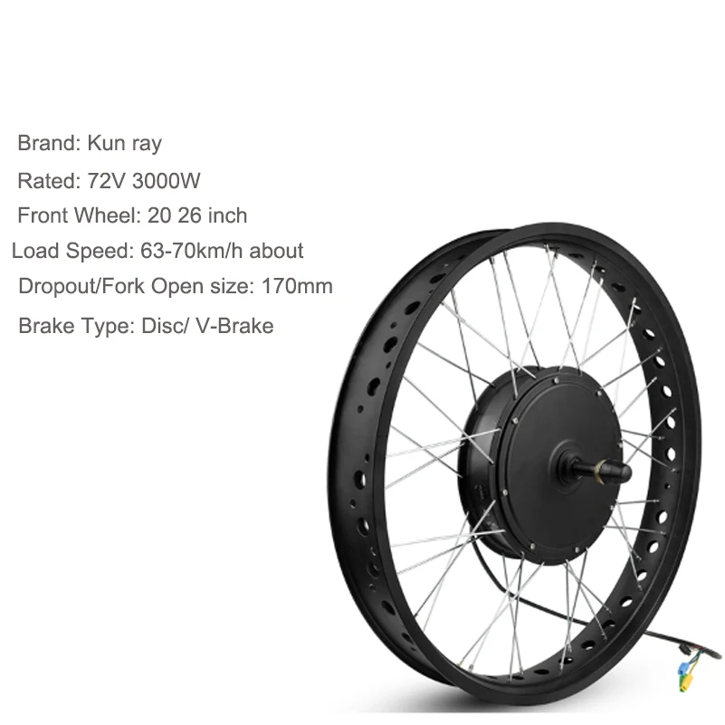 Ebike мотор колеса Электрический велосипед конверсионный Комплект 72V 3000W