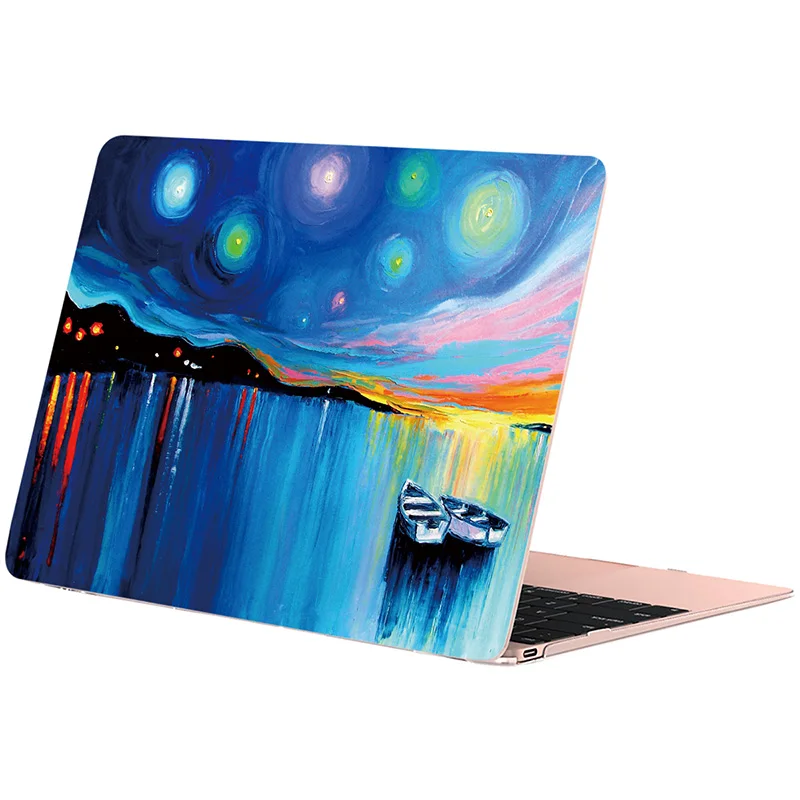 Чехол Sykiila для Macbook Air 11 13 Pro 12 13 15 чехол картина маслом оболочка A1706 A1707 A1989 Сенсорная панель Гог мрамор