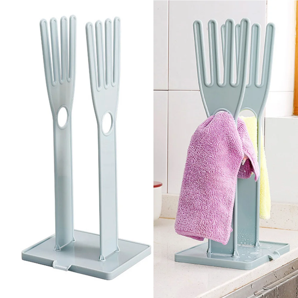 Креативные кухонные резиновые перчатки полка для слива полотенец держатель