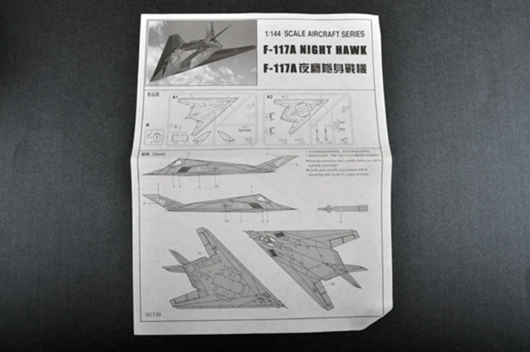 1: 144 весы US F 117A Ночной Ястреб истребитель Пластик военные собранные Самолеты