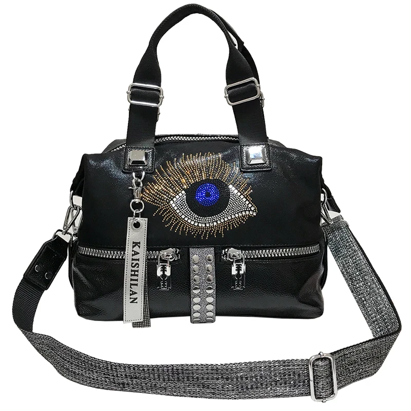 

Rivet Handbag Women 2020 New Trendy Fashion All-match Hot Rhinestone Soft Leather Shoulder Casual Hit Color Messenger Bag Bolsos