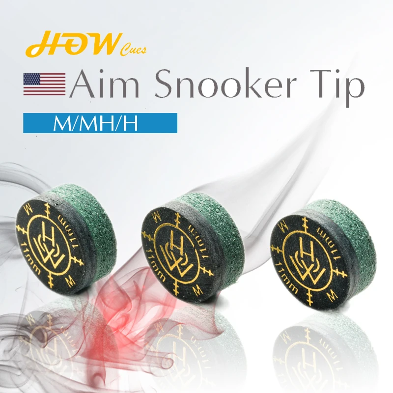 

HOW Tip Aim Snooker Tip MH/M/H 11mm Pool Cue Tip Billiards Multilayer Snooker Cue Tips Professional Durable Billiard Accessories
