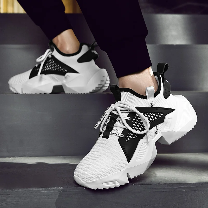 Мужские летние дышащие кроссовки увеличивающие рост для мальчиков спортивная