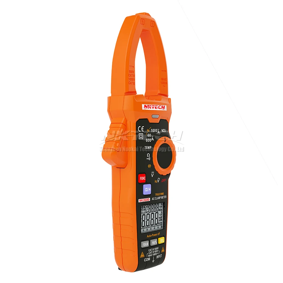 NKTECH NK260D Тип RMS цифровой клещи температура переменного тока напряжение тока DCV 1000V сопротивление, частота емкость 35 мм челюсти
