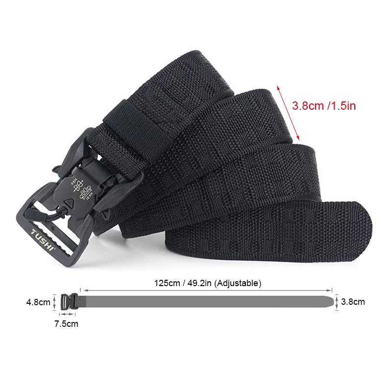 Ремень HSSEE Тактический с нейлоновой пряжкой ремень быстрой разблокировкой для