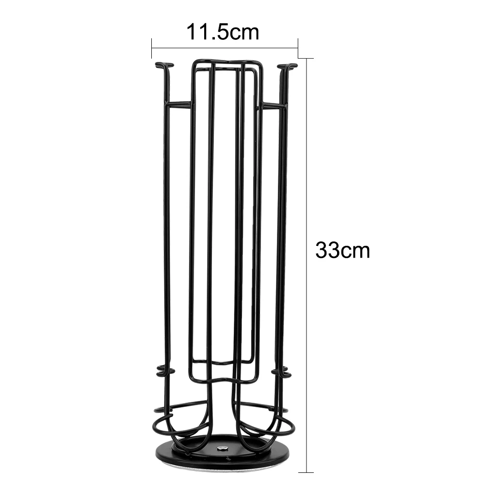 Металлический держатель для кофейных капсул 24 чашки железная Хромированная