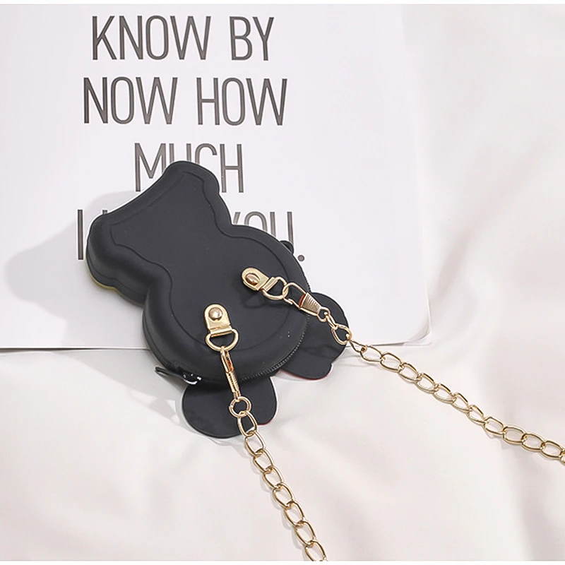 Модный новый женский кошелек для монет на плечо мультяшный силиконовый